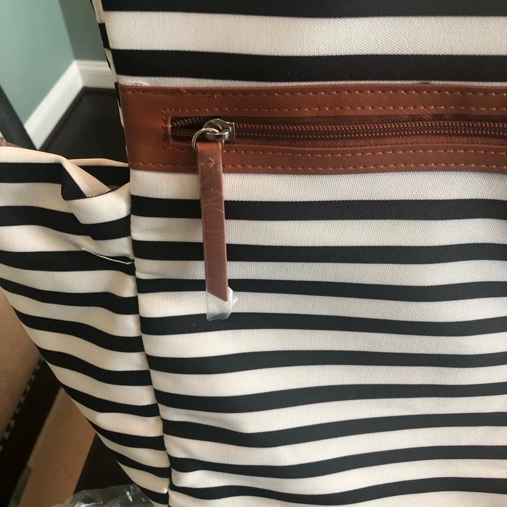 DSW striped Canvas Bag